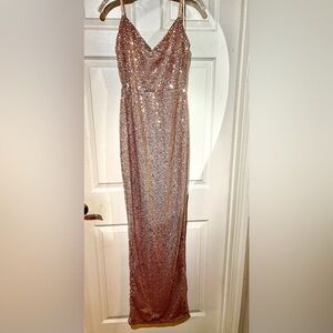 Symphony Champagne Gold Sequin Dress - Size Small - Never Worn